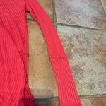 Free People , oversized, waffle Henley, high, low, raw edges top Photo 2