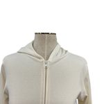 SKIMS  Logo Pointelle Zip Up Hoodie Ivory Cream Size Small Photo 4