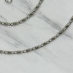 Silver Tone Swirl Chain Purse Strap 47" Crossbody Bag Replacement ✨ Photo 5