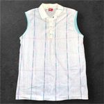 80s Vintage TAIL Womens White Sleeveless Striped Top sz M USA Resort Golf Preppy Size M Photo 2