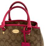 Coach  Mini Margot Signature Brown Pink Handbag Caryall Purse + Wallet Leather Photo 7