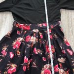 Cute V Neck Mini Dress Black Photo 5