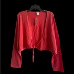 Fashion Bug  Plus‎ Size Women’s Cropped Coral Cardigan Size 26/28 Photo 2
