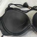 Victoria's Secret Victoria’s Secret Swim The Gorgeous Push Up bikini top boho black tassel sexy Photo 6
