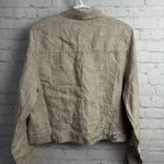 Quince  ladies tan button down cropped jacket size Large linen light academia Photo 2