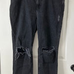 Abercrombie & Fitch The 90's Straight Ultra High Rise Black Jeans Size 35 Photo 0
