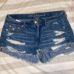 American Eagle Ripped Jean Shorts Mid Rise Photo 0