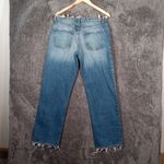 Revice Denim  with Frayed Waistband Button Fly Wide Leg Mid Rise Womens 30 Photo 2