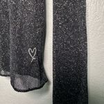 Victoria's Secret  MESH SHINE TEE SHIRT LONG SLEEVE BLACK METALLIC XS/S  Photo 3