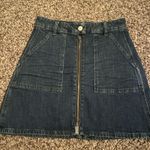 Madewell Utility Zip Denim Mini Skirt A-Line Photo 4