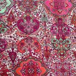 Caroll pink floral geometric 100% cotton shift dress, size 38 or US S France Photo 10