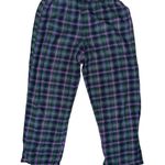 Ralph Lauren Women’s Size M Purple Green Plaid 2 Piece Logo Crest Pocket Pajamas Size M Photo 3