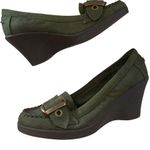 American Eagle green wedge heeled Mary janes woman’s size 7 Photo 3