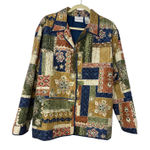Alfred Dunner VTG  Silk Quilted Patchwork Jacket Size 20 Boho Folk Art Cottage Photo 0