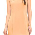NWT Strapless Tan Mini Dress Photo 0