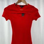 Lulus NWT  Beyond‎ Basics Ribbed Cutout Bodycon Mini Dress in Bright Red Size S Photo 4