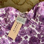 Oh Polly NWT:  Purple Floral Off-Shoulder Dress Photo 5