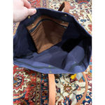 NWT R. Riveter Canvas Tote Bag Leather Straps USA Military Spouse Made Brown Photo 9