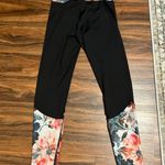 Pure Bliss size XS black and floral leggings Photo 2