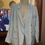 A New Day New Day Blazer Relax-Fit Double-Breasted Pockets Light Blue Photo 1
