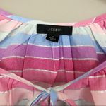 J.Crew  Peasant Top in Metallic Pastel Stripe NEW Photo 3