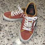 Frye  Gia Canvas Leather Low Lace‎ Up Sneakers Rust Terracotta Women’s Size 6 Photo 3