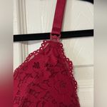 Momanda Lace Plunge Nursing Bralette in Cerise Size 40B NWT Red Photo 4