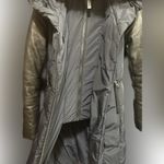 Mackage  Leather Sleeves Navy Blue/Black PUFFER Jacket Size XS EUC Photo 2