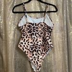 Cheetah/leopard print one piece swimsuit, size XL Black Photo 2