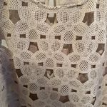 Loft NWOT Beige Crochet Sleeveless Blouse Photo 1