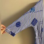 Chico's Chico’s blouse button front elephant print striped Medium Photo 4