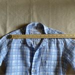 Frank & Eileen Shirt Blue & White Plaid Italian Linen Button Up Barry XXS READ Photo 6