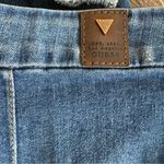 Guess  High Low Denim Pencil Skirt Size 32‎ Invasión Wash Raw Hem Photo 4
