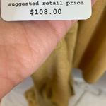 Free People French Girl belted A-line Mini Dress Gold NEW Size Large Photo 4