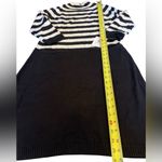 Calvin Klein  Sweater Dress Mock Neck Black White Stripes Womens Medium New Photo 10