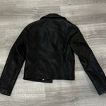 Topshop Petite Black Leather Jacket Photo 3