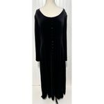 Amanda Smith  Velvet Velour Long Sleeve Maxi Dress Wednesday‎ Style Black Size 12 Photo 13