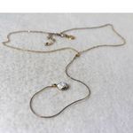 Charming Charlie "Y" Gold Tone 18"/12"Dangle Faux Buffalo Turquoise Necklace Photo 1