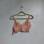 Colsie Light Coral Pink Longline Ribbed Lace Trim Bralette Sz M NWT Size M Photo 7