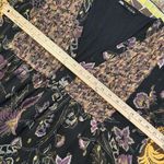 ZARA  FLORAL PEASANT DRESS WITH GOLD ACCENTS SZ: L Photo 6