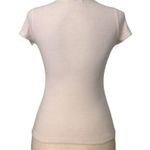 Lozi Sports Jeans Beaded Sequin T Shirt XS White Short Sleeve Stretch Knit Japan Photo 3