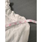 Sonoma  White Textured Swiss Dot Button Front Midi Dress Women XL Ruffle Sleeves Photo 8