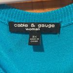 Cable & Gauge  teal blue plus size women’s sleeveless sweater size 3X. Photo 1