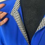 Diane Von Furstenberg Diane von Furstenburg silk royal blue blouse medium chain link‎ 8 Photo 3