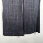Diane Von Furstenberg  Burnes Gray Pink Windowpane Wool Blend Trousers Pants Sz 2 Photo 3