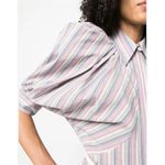Isabel Marant  cotton Pink striped Eori dagger collar button-front blouse NEW Photo 1