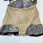 Maxine of Hollywood Vintage Romper Swimwear Tropical Leaf Print Lined Women 14 Photo 9