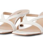 L'Agence L’Agence Oceane Kitten Sandal in White Snake Leather Photo 1