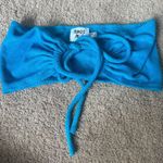 Princess Polly  Blue Terry Tie Front Top Photo 0