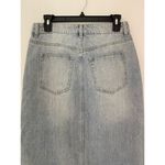 Rebecca Minkoff 100% Cotton Midi Denim Jean Skirt Rhinestone Crystal Light Wash Photo 11